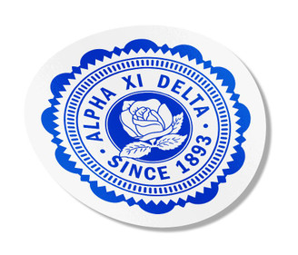 Alpha Xi Delta 5" Sorority Seal Bumper Sticker