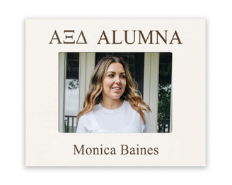 Alpha Xi Delta Alumna White MDF Wood Picture Frame