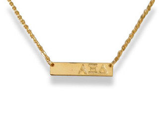 Alpha Xi Delta Cross Bar Necklace
