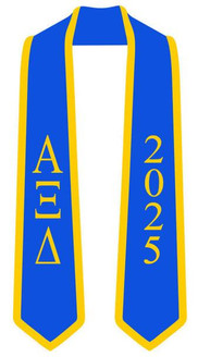  Alpha Xi Delta Graduation Sash Stole w/ Year 