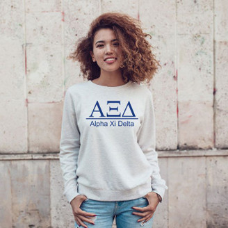 Alpha Xi Delta Message Crewneck Sweatshirts