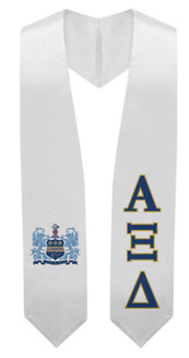  Alpha Xi Delta Super Crest - Shield Graduation Stole 