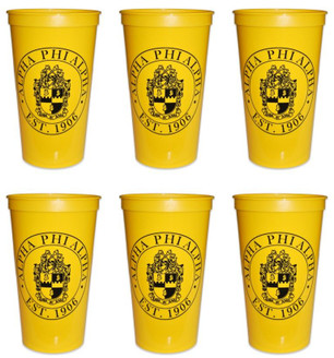 Alpha Phi Alpha Set of 6 Big Plastic Stadium Cups