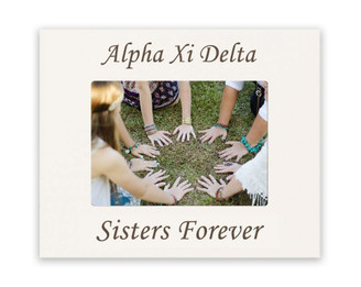 Alpha Xi Delta White MDF Wood Picture Frame