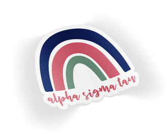 Alpha Sigma Tau Rainbow Sticker