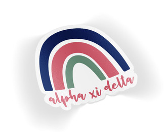 Alpha Xi Delta Rainbow Sticker