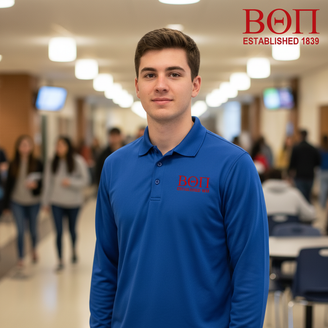 Beta Theta Pi-World Famous Long Sleeve Dry Fit Polo