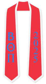  Beta Theta Pi Graduation Sash Stole w/ Year 