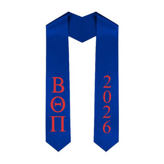 Beta Theta Pi Greek Lettered Graduation Sash Stole With Year - Best Value