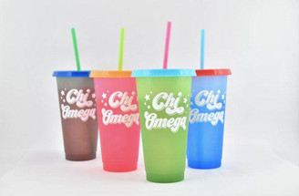 Sorority Shop Chi Omega Color Changing Cups (Set of 4) 