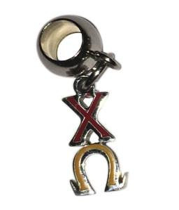  Chi Omega Color Filled Stainless Lavaliere Necklace - ON SALE! 