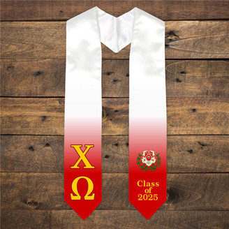  Chi Omega Extra Fancy Greek Class Of  Graduation Stole 