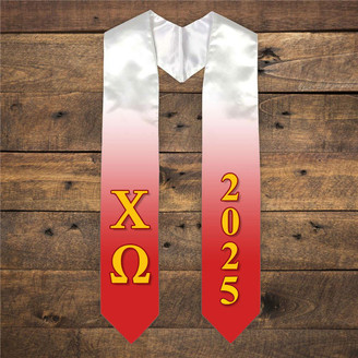  Chi Omega Extra Fancy Greek Graduation Stole W Year 