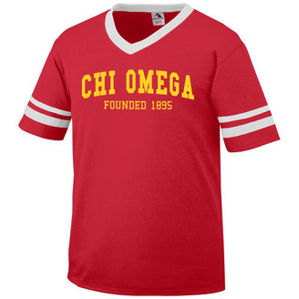 Chi Omega Boyfriend Style Founders Jersey