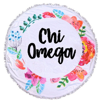 Sorority Shop Chi Omega Fringe Towel Blanket 
