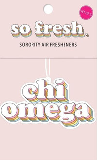 Chi Omega Retro Air Freshener (2 pack)