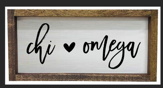 Sorority Shop Chi Omega Script Wooden Signs 