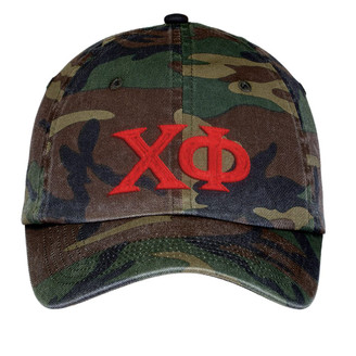 Chi Phi Lettered Camouflage Hat