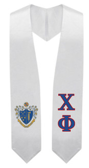 Chi Phi Super Crest - Shield Graduation Stole