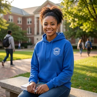 Zeta Phi Beta Crest Emblem Hooded Sweatshirt
