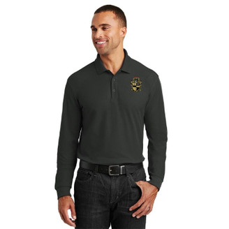 DISCOUNT-Greek Crest Long Sleeve Polo