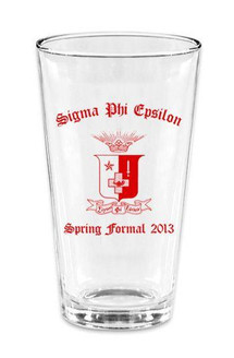  Custom Printed Mixing Glass Design #11 
