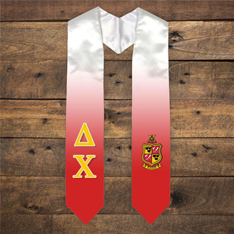  Delta Chi Extra Fancy Simple Greek Graduation Stole W Crest 