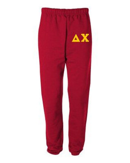 Delta Chi Greek Lettered Thigh Sweatpants