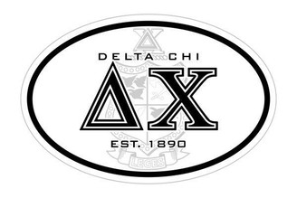  Delta Chi Oval Crest - Shield Bumper Sticker - CLOSEOUT 
