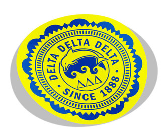  Delta Delta Delta 5" Sorority Seal Bumper Sticker 
