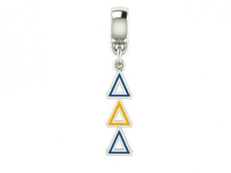 Delta Delta Delta Color Filled Stainless Lavaliere Necklace - ON SALE!