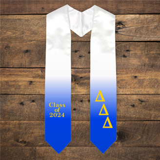 Delta Delta Delta Extra Fancy Classic Greek Graduation Stole