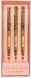 Sorority Shop Delta Delta Delta Glitter Pens (Set of 3) 
