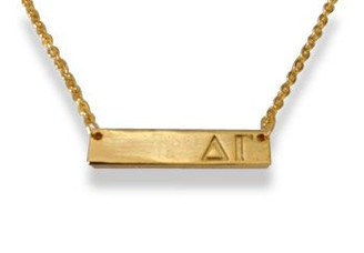 Delta Gamma Cross Bar Necklace