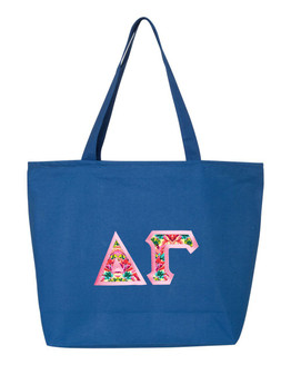 $24.99 Delta Gamma Custom Satin Stitch Tote Bag