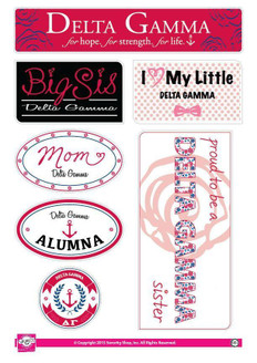 Sorority Shop Delta Gamma Family Sticker Sheet 