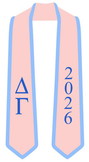 Delta Gamma Graduation Sash Stole w/ Year