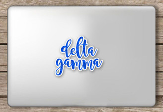 Delta Gamma Script Sticker