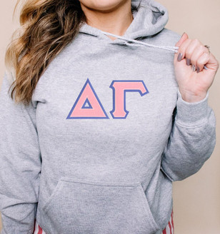  DISCOUNT Delta Gamma Lettered Hooded Sweatshirt - Best Value 