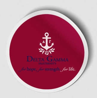  Delta Gamma Logo Round Decal 