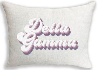 Sorority Shop Delta Gamma Retro Throw Pillow 