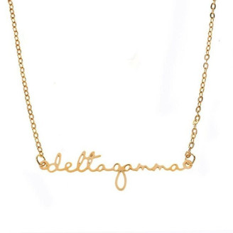 Delta Gamma Sorority Script Necklace