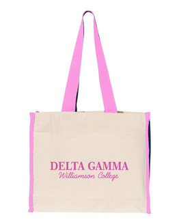 Delta Gamma Tote with Contrast-Color Handles