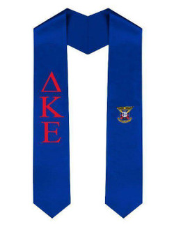  Delta Kappa Epsilon Greek Lettered Graduation Sash Stole With Crest 
