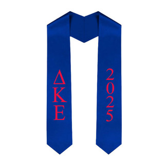  Delta Kappa Epsilon Greek Lettered Graduation Sash Stole With Year - Best Value 