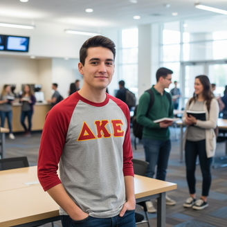 DISCOUNT- Delta Kappa Epsilon Lettered Raglan T-Shirt