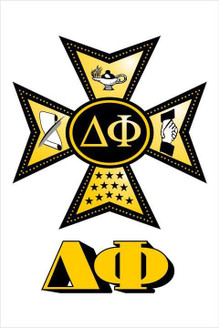  Delta Phi Crest - Shield Window Decals Stickers 