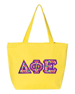  Delta Phi Epsilon Custom Satin Stitch Tote Bag 