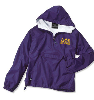  Delta Phi Epsilon Greek Letter Windbreaker Pullovers 
