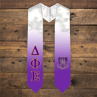  Delta Phi Epsilon Extra Fancy Simple Greek Graduation Stole W Crest 